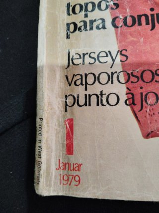 Revista de patrones Burda original.