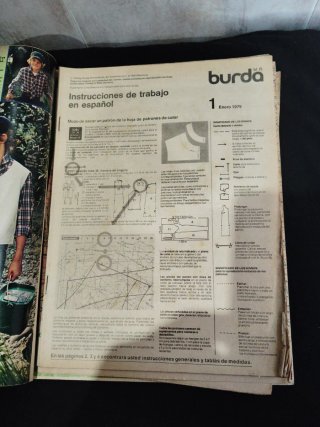 Revista de patrones Burda original.