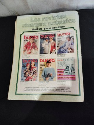 Revista de patrones Burda original.