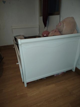 Base de cama infantil 90cm blanca