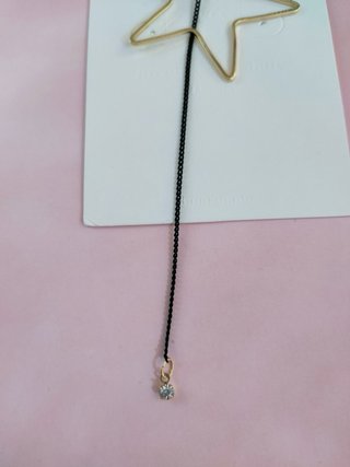 Collana choker velluto nero con stella oro