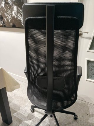 Silla de oficina ergonómica gris/ negro