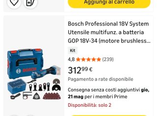 Bosch GOP 18V-34 Professional Utensile Multifunzio
