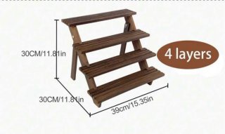 Estantería Escalera Madera 4 Niveles