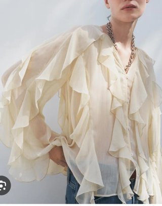 Blusa boho volantes Zara