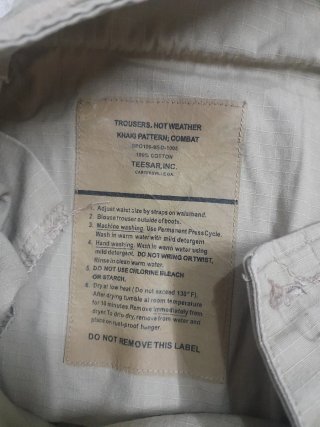 Pantaloni cargo kaki BDU