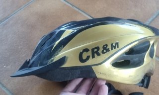 Casco Bicicleta Adulto Negro y Dorado
