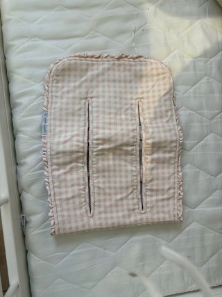 Colcha de bebé a cuadros rosa y blanco