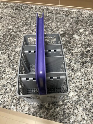 Cestillo cubiertos lavavajillas gris/morado