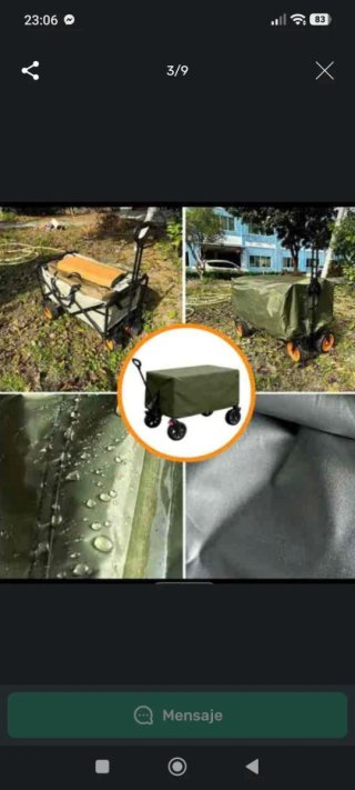 Carro Plegable Multiusos con Techo