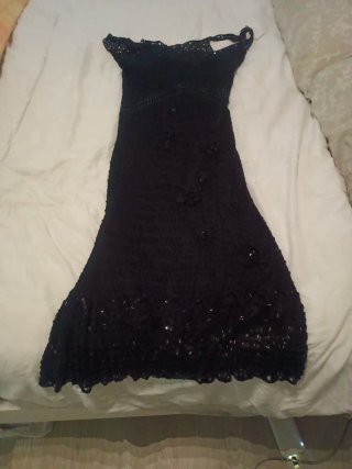 Vestido fiesta Pepe Avellán T.36 Negro