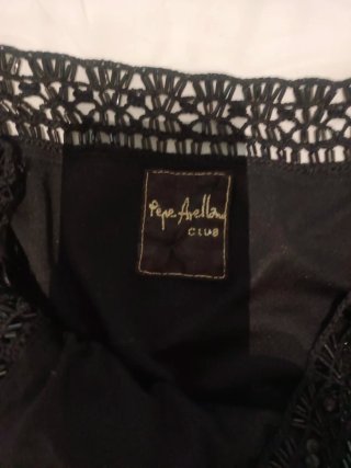 Vestido fiesta Pepe Avellán T.36 Negro