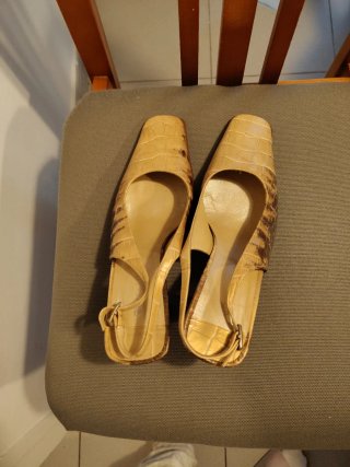 Zapatos Montbui Beige/Marrón Cocodrilo
