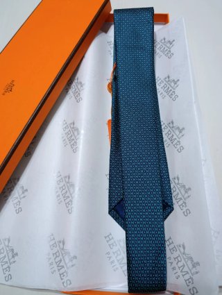 Cravatta Hermès Blu e Verde