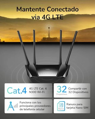 Router Cudy LT400 4G LTE WiFi 300Mbps