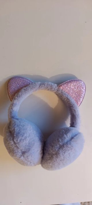 Orejeras de peluche con orejas de gato