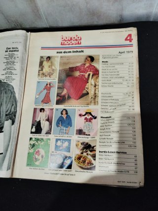 Revista de patrones Burda original.