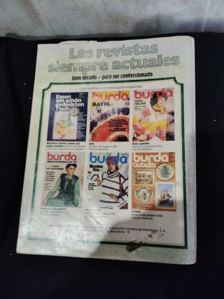 Revista de patrones Burda original.