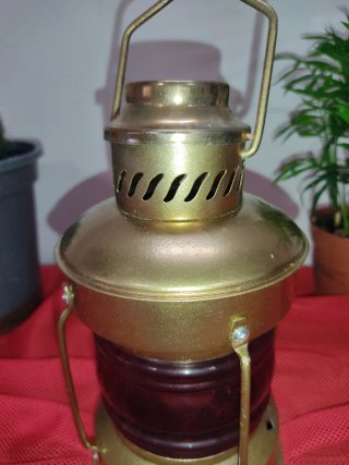 Farol Quinqué Marino Rojo