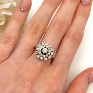 Anillo de oro 18kt con diamantes