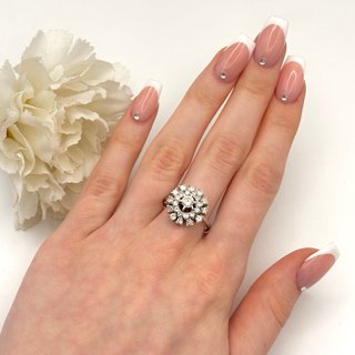 Anillo de oro 18kt con diamantes