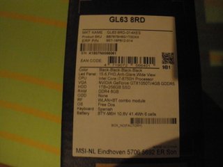 MSI GL63 8RD en Venta Varios Repuestos