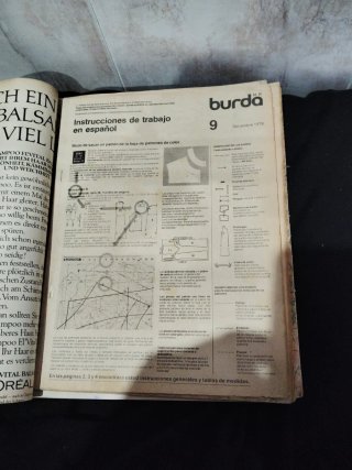 Revista de patrones Burda original.