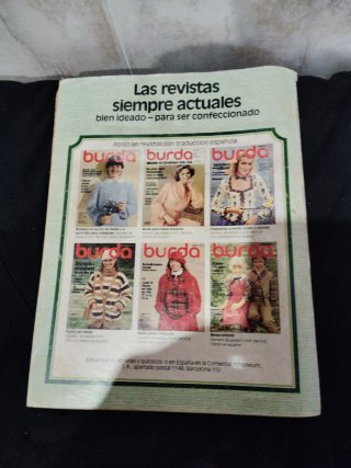 Revista de patrones Burda original.