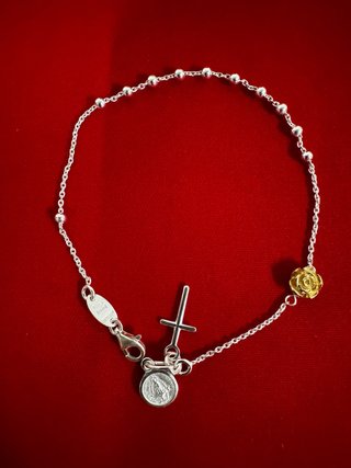 Pulsera Rosario Plata 925