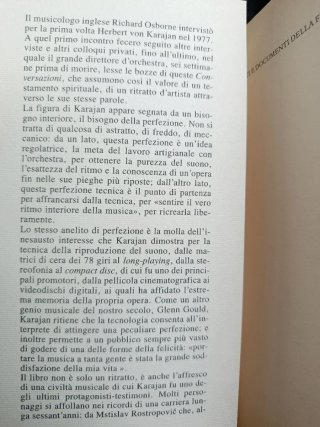 Conversazioni con Herbert von Karajan