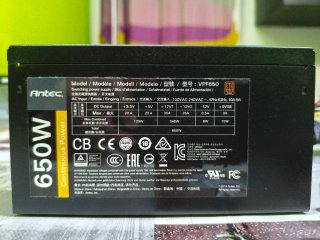 Fuente alimentación Antec VPF650 650W 80+ Bronze