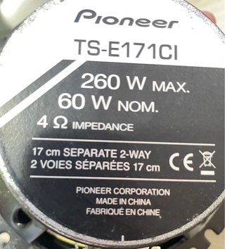 Altavoces Pioneer 17 cm