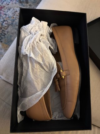 Mocasines Piel Marrones y Dorados Talla 39