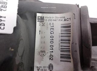 Faro derecho opel 13253647 astra 1.7 cdti 21033957