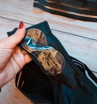 Bikini nero donna a vita alta misura S