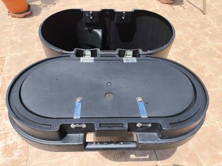 Arcón/Baúl/Cofre negro PVC con ruedas multiusos