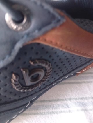 Zapatillas Hombre Azul y Marrón
