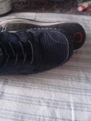 Zapatillas Hombre Azul y Marrón
