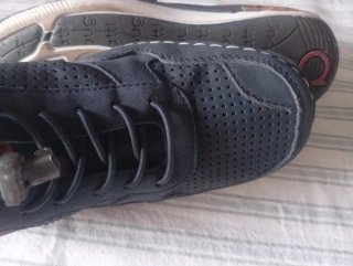 Zapatillas Hombre Azul y Marrón