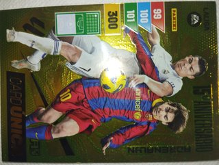 Cromo Adrenalyn Messi y Cristiano Ronaldo