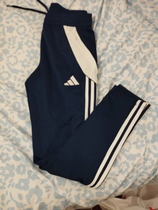 Pantalón Adidas Hombre Azul y Blanco Hombre