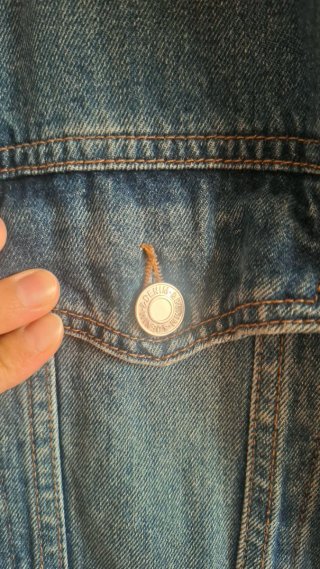 Cazadora vaquera H&M larga (Talla M/42)