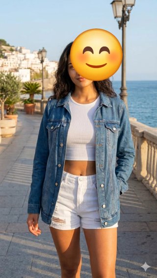 Cazadora vaquera H&M larga (Talla M/42)