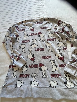 Sudadera Snoopy Gris Talla M
