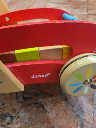 Andador bebé madera con letras y números
