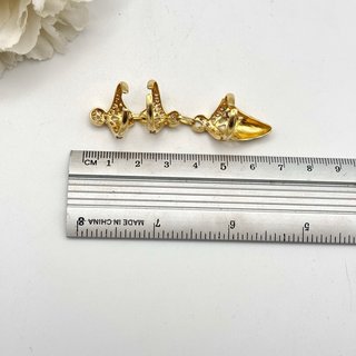 Anillo triple de oro 18kt con gemas rosas
