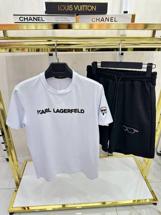 Conjunto Karl Lagerfeld Hombre Blanco y Negro