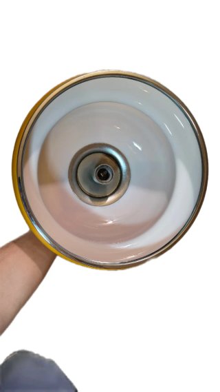 Lampadario Space Age Arancione Vetro Metallo 1975