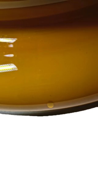 Lampadario Space Age Arancione Vetro Metallo 1975