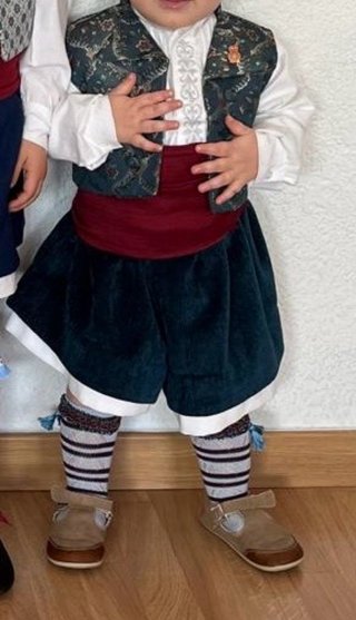 Traje fallero niño azul y blanco